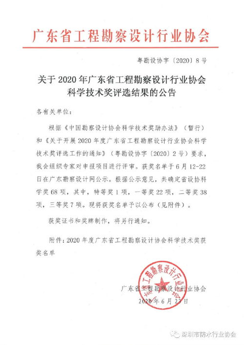 深圳市防水行業(yè)協(xié)會(huì)“建設(shè)領(lǐng)域防水工程菜單式智慧設(shè)計(jì)技術(shù)”榮獲科學(xué)技術(shù)建筑工程類二等獎(jiǎng)